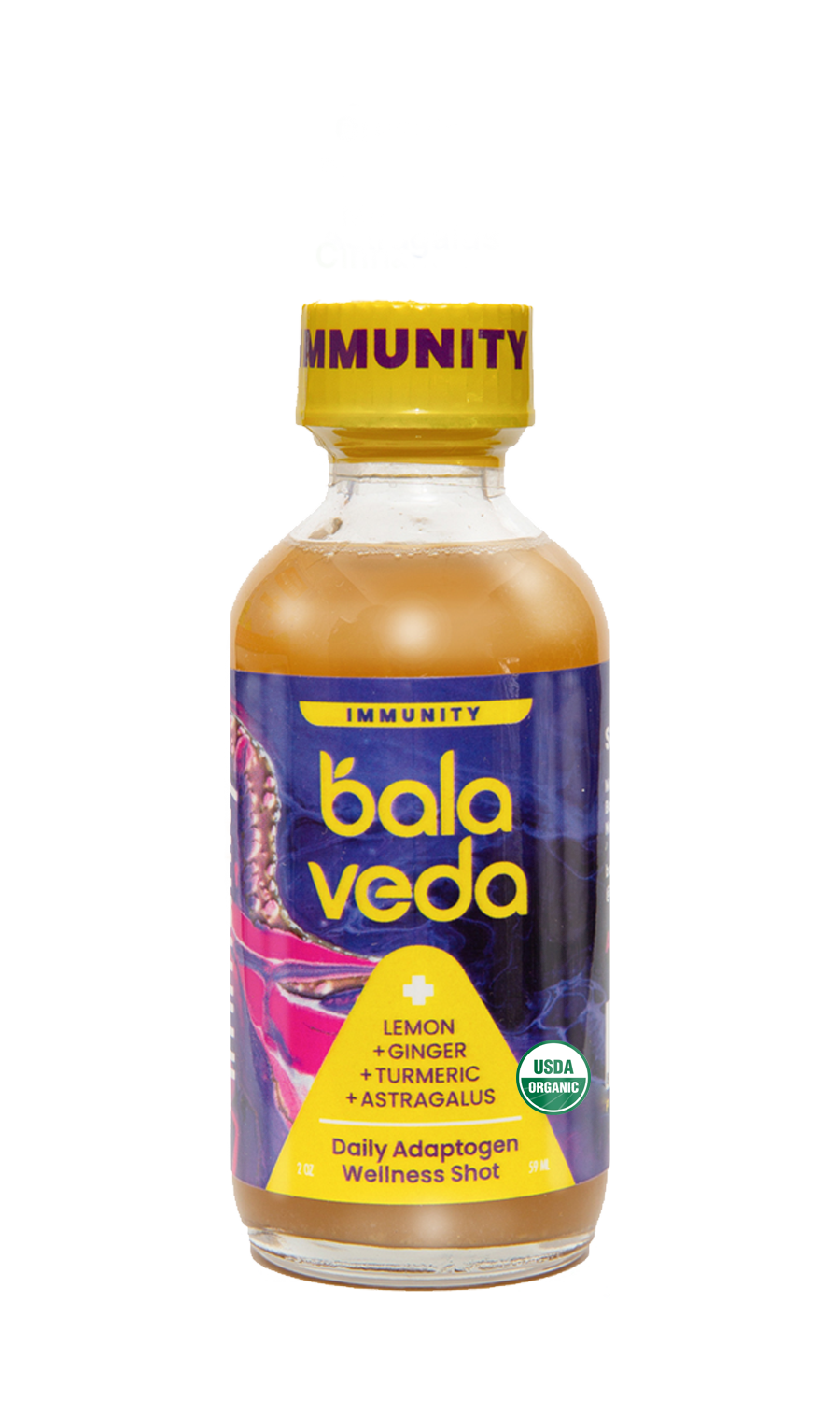 balaveda Totally Turmeric – USDA Organic Adaptogenic Immunity Shot with Turmeric, Ginger, Citrus & Astragalus | 12-Pack of 2oz Wellness Shots
