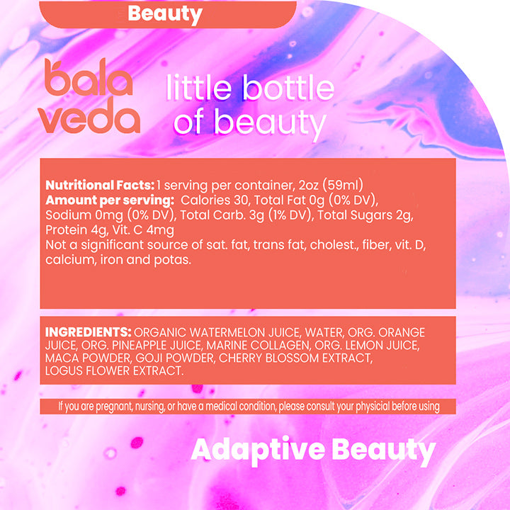 100% Organic Goji + Maca + Lotus + Watermelon Adaptogen Beauty Shot