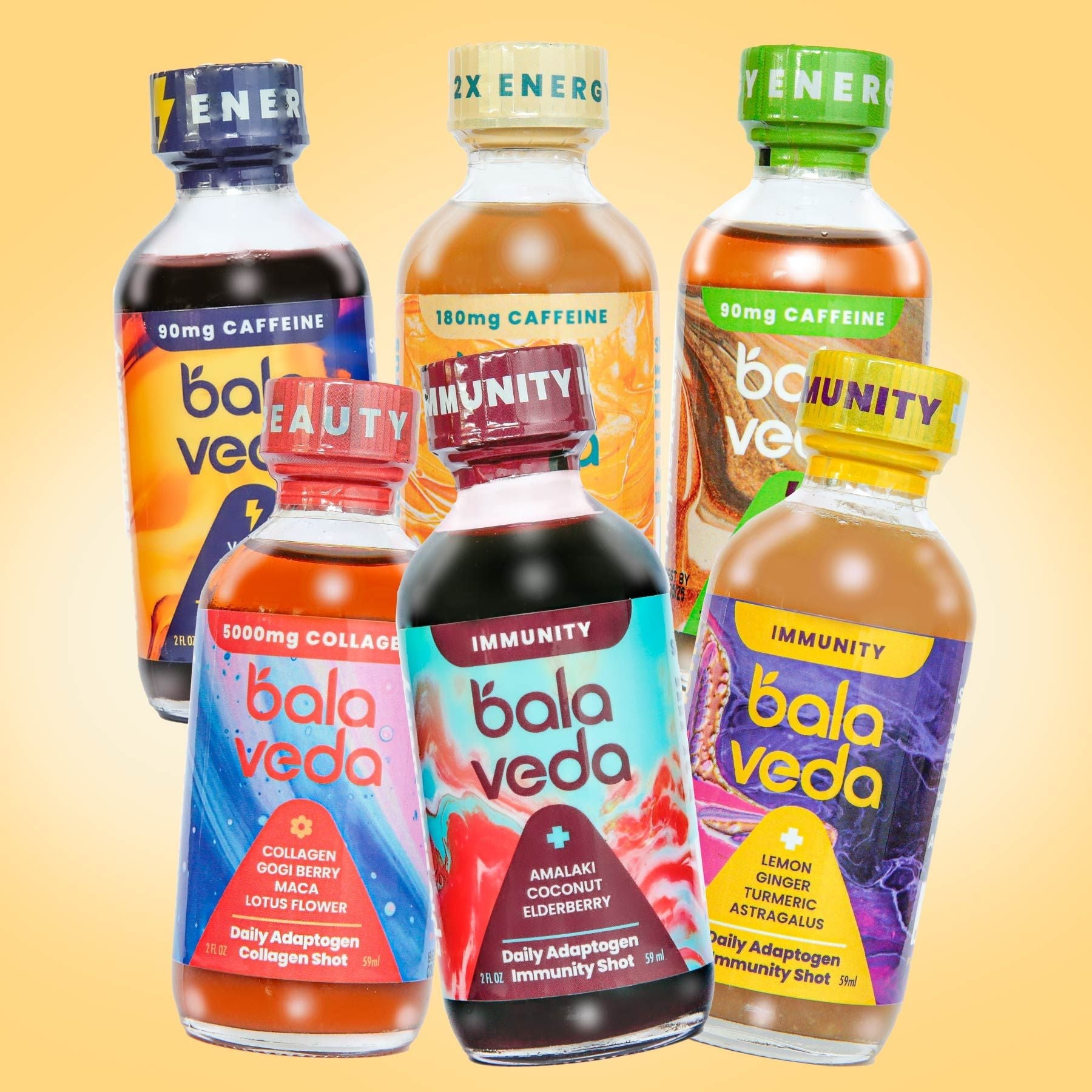 100% Organic Energy and Wellness Shots Sampler Pack - BalaVeda