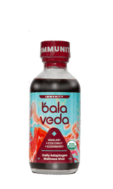 Balaveda epic elderberry immunity shot bottle on a transparent background