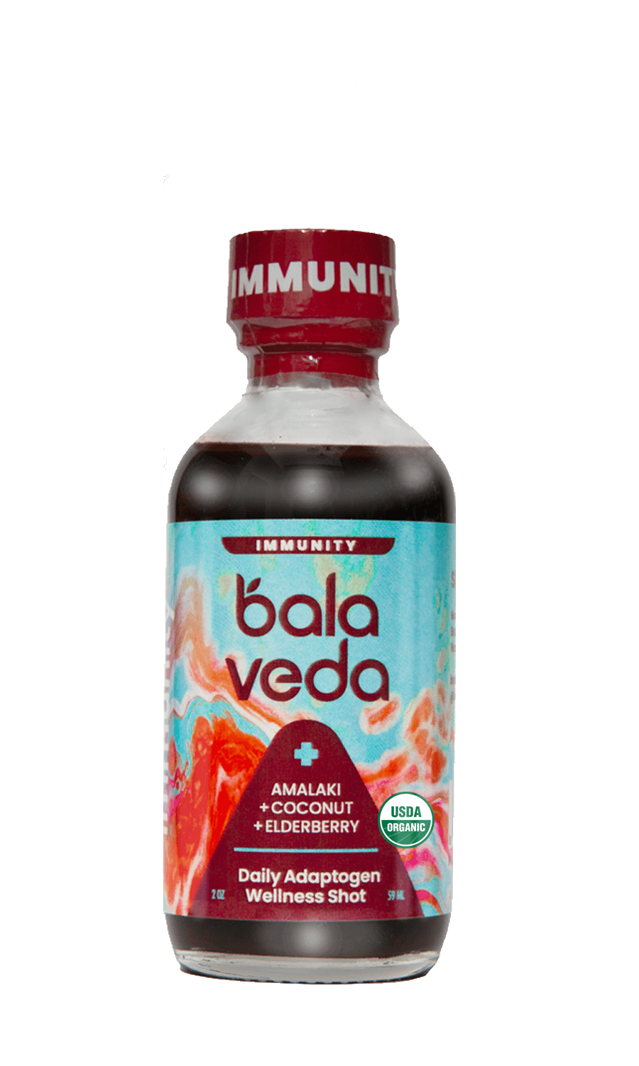balaveda Epic Elderberry – USDA Organic Adaptogenic Immunity Shot with Elderberry, Amalaki & Acerola | 6 - Pack of 2oz Wellness Shots - balaveda