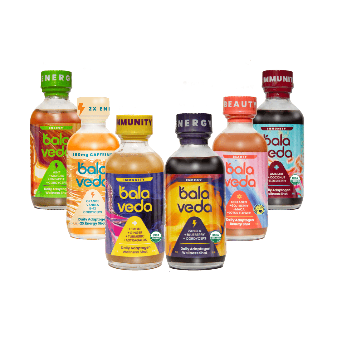 balaveda Wellness Shot Sampler | USDA Organic Adaptogen Energy, Immunity & Beauty Shots - balaveda