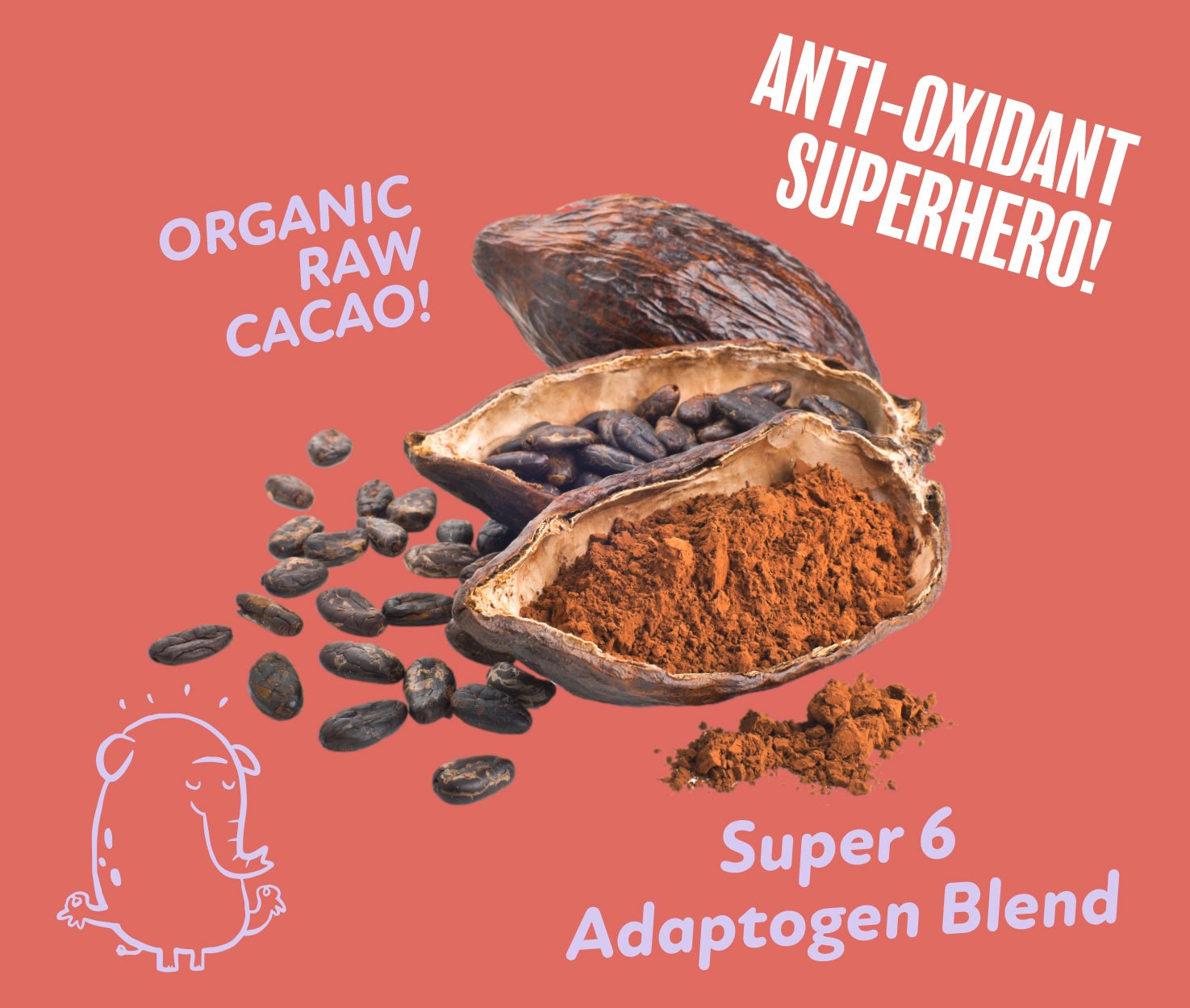 Kapow Cacao – 100% Organic Adaptogenic Cacao & Coffee Alternative for Clean Energy & Calm Focus - BalaVeda