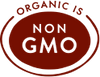 Logo indicating organic and non-GMO status.
