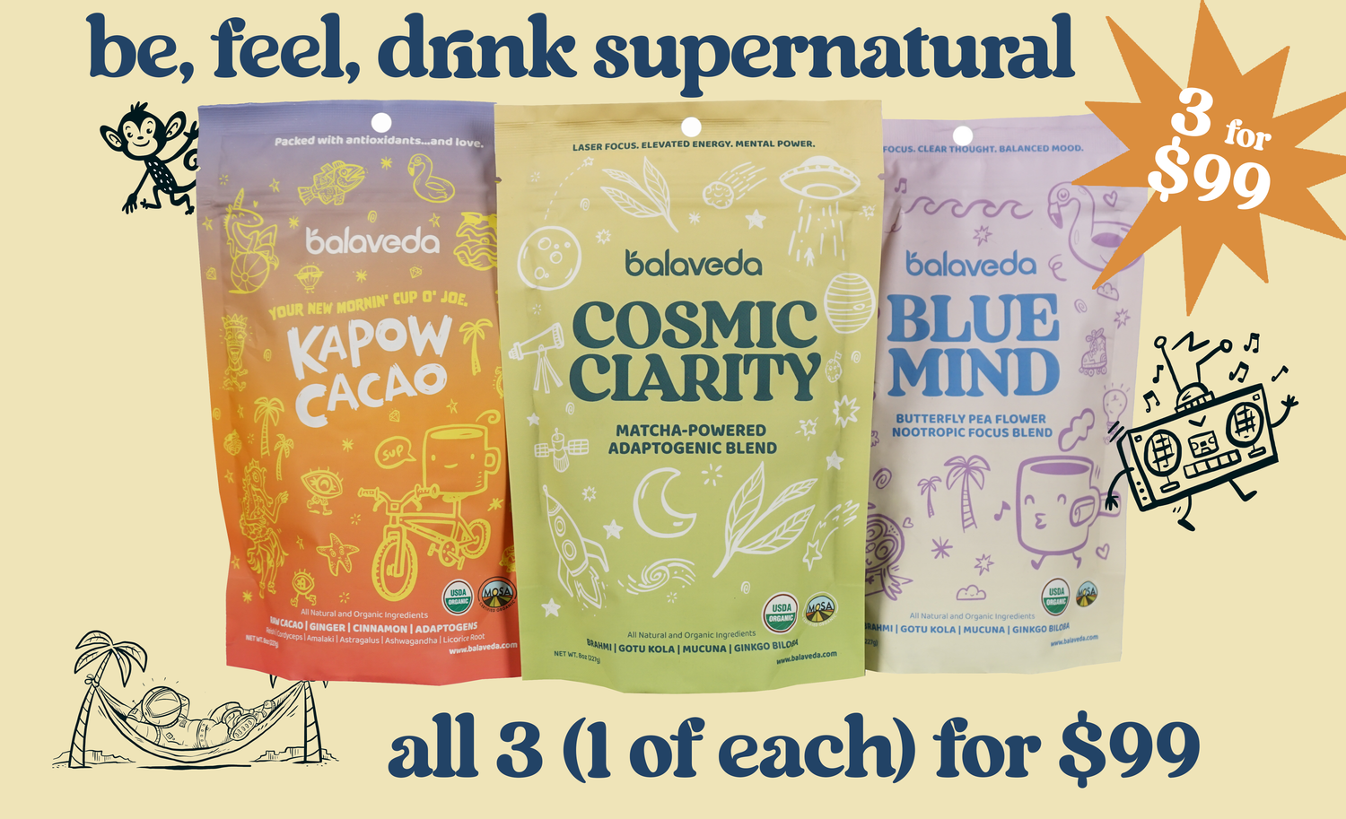 The Complete Focus, Mood & Energy Nootropic Powder Set