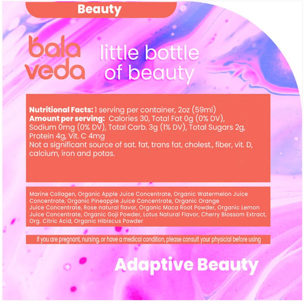 Radical Beauty – USDA Organic Adaptogenic Collagen Shot for Radiant Skin, Hair & Hormonal Balance - BalaVeda