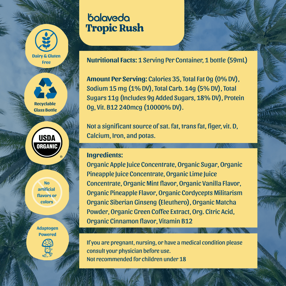 Tropic Rush Energy Shot - balaveda