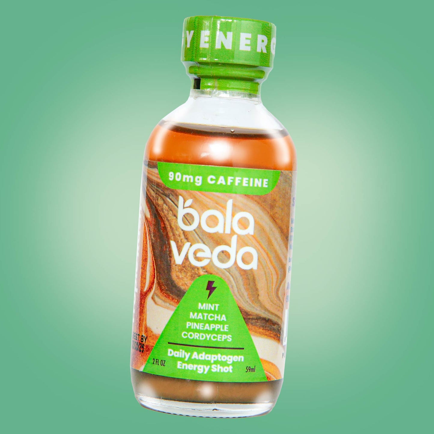 Tropic Rush – USDA Organic Adaptogenic Energy Shot with Matcha, Pineapple, B12, and L - Theanine - BalaVeda