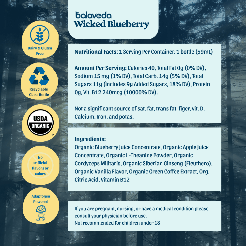 Wicked Blueberry Energy Shot - balaveda