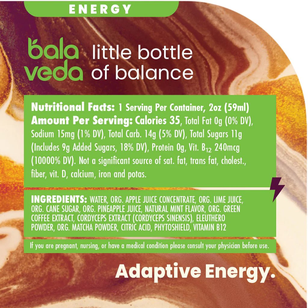100% Organic Energy and Wellness Shots Sampler Pack - BalaVeda